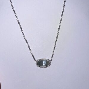 Kendra Scott Silver and Gray Elisa Necklace